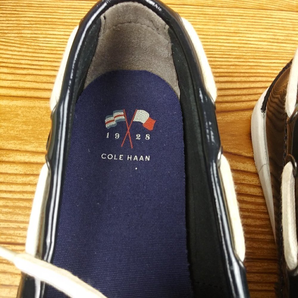 Cole Haan women's shoes Nantucket Camp Moccasin Navy blue size 6 Nautica - Picture 10 of 10